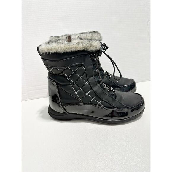 Sporto Women's Jenny Closed Toe Lace Up Cold Weather Ankle‎ Boots Black Size 7 - Picture 1 of 11